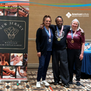 American Institute winners at the NJ Massage Championship Event 